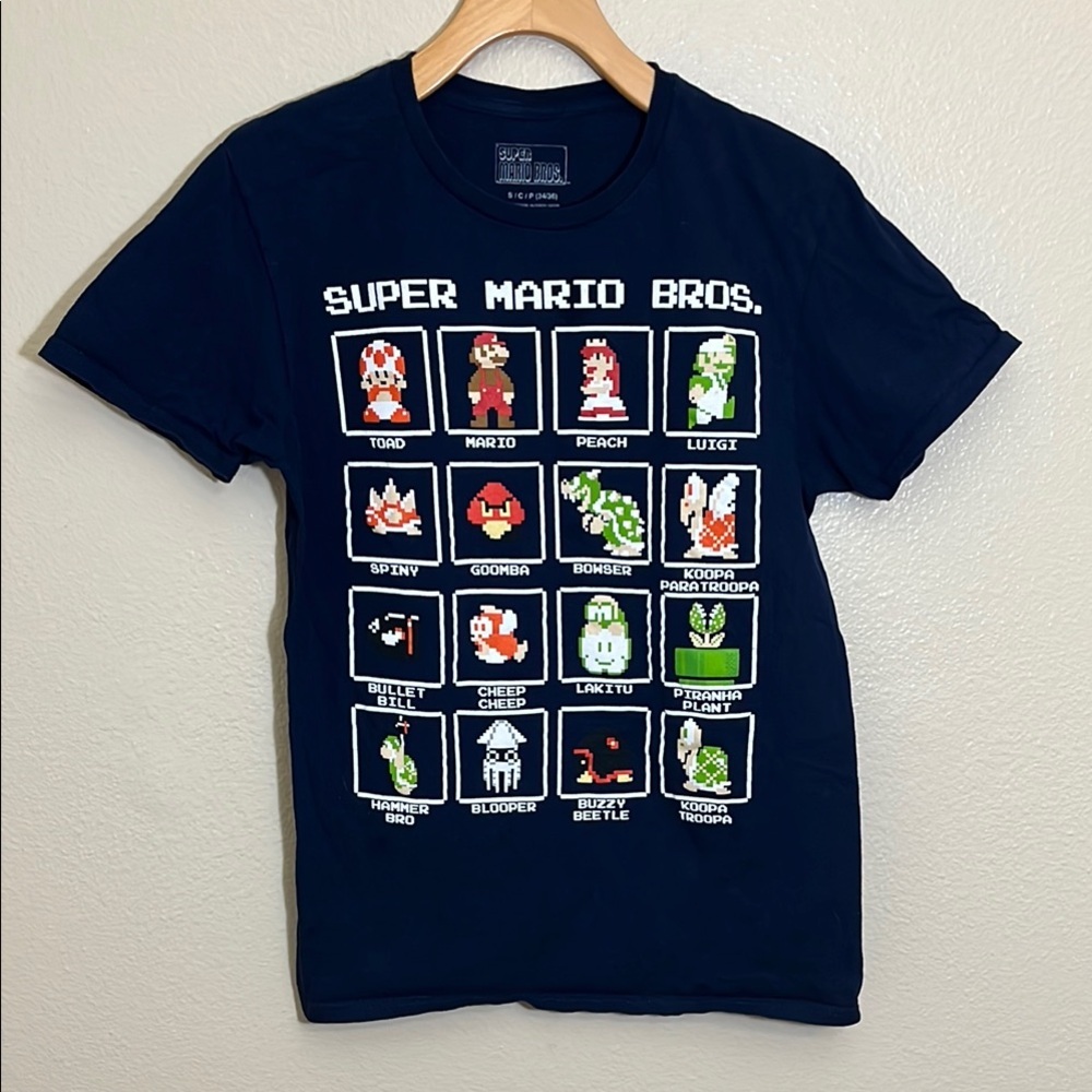 Super Mario Bros. Graphic Navy T-Shirt